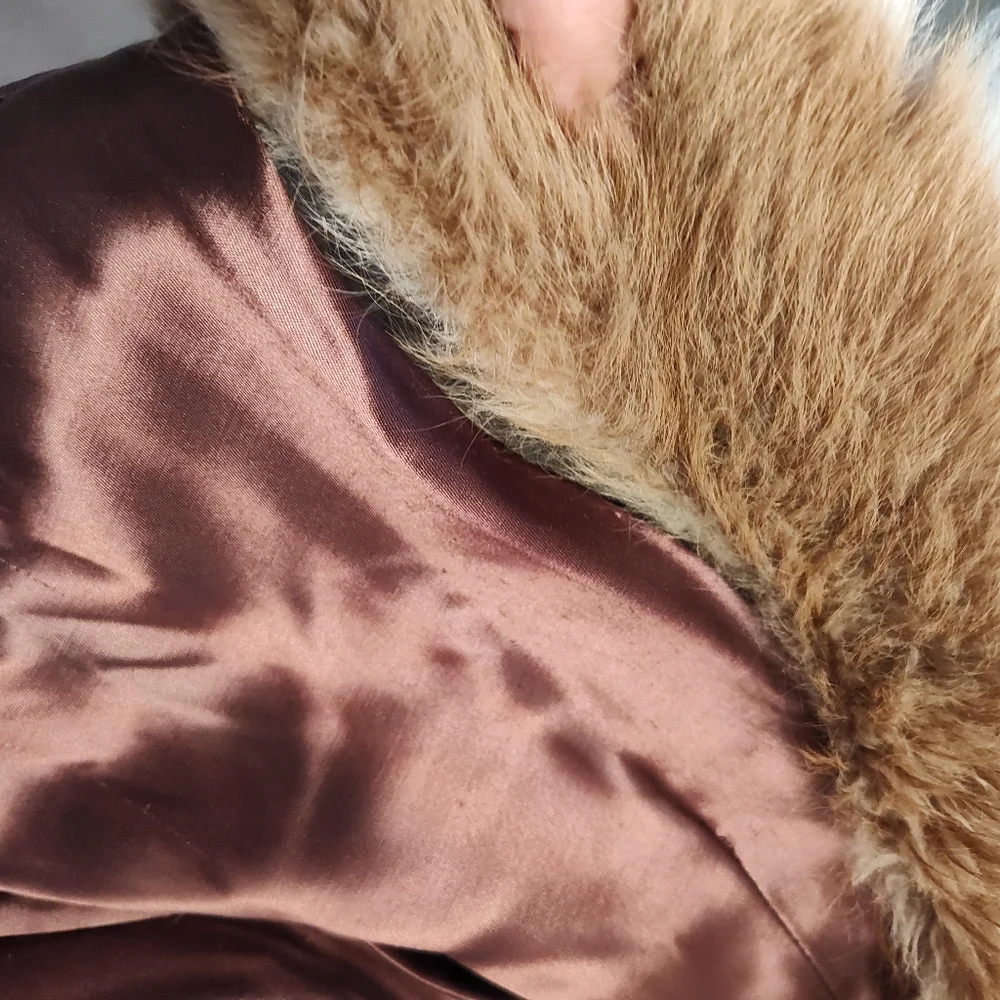 Vintage GUC Jacques St. Laurent Authentic Calf Length Fur Trench Overcoat, Small - Picture 15 of 15